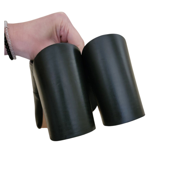 Givenchy Black Leather Logo Monogram 4G Mules Heeled Sandals 7.5 37.5 - Picture 9 of 13